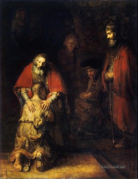 der Rückkehr der verlorenen Sohn Rembrandt Ölgemälde